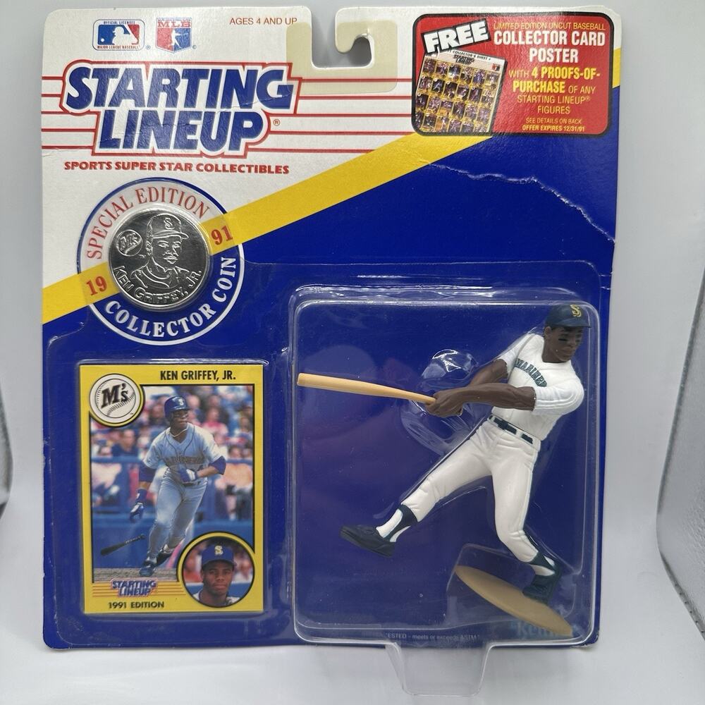 Ken Griffey Jr 1991‎ SLU Special Edition Coin Mariners MOC Card Clean